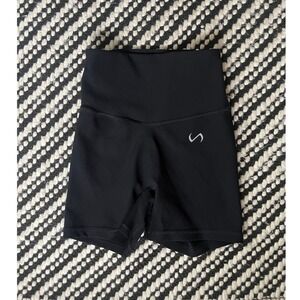 TLF Apparel Womens Black High Waisted Biker Shorts Athletic Gym XS